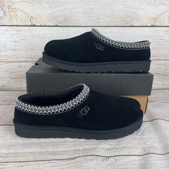 UGG Tasman Mens Sz 12 Slip On Shoes Black Suede main image 4